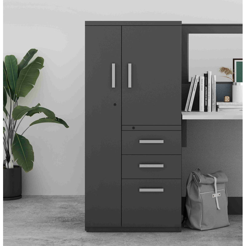 Friant Interra Steel Filing Storage with 3 Drawers, Interlock